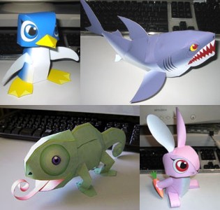 Cute 3d animals papercraft Animal Papercraft