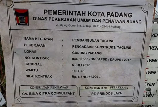 Tagline "Padang Kota Tercinta" Bernilai Miliran Rupiah Terbakar, Damkar Turunkan Kekuatan Penuh