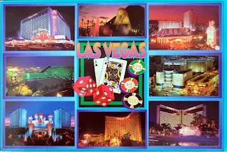 How to write a good postcard: Example postcard from Las Vegas Nevada USA