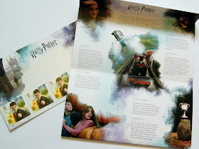 A photo showing Harry Potter information poster and stamps 