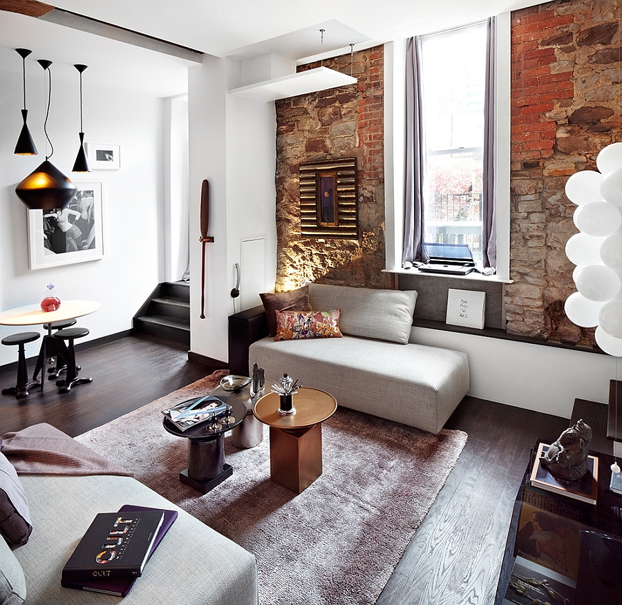 10 Living Room Design With Brick Wall Makes The Room Feel Warm