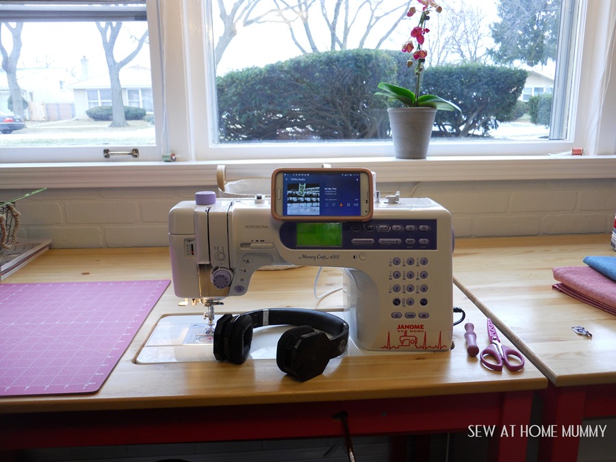 how to mount your cell phone on your sewing machine