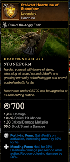 A screenshot of a 700 GS heartrune in New World