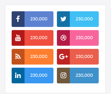 Social Media Blogger Sidebar Widget With Counter