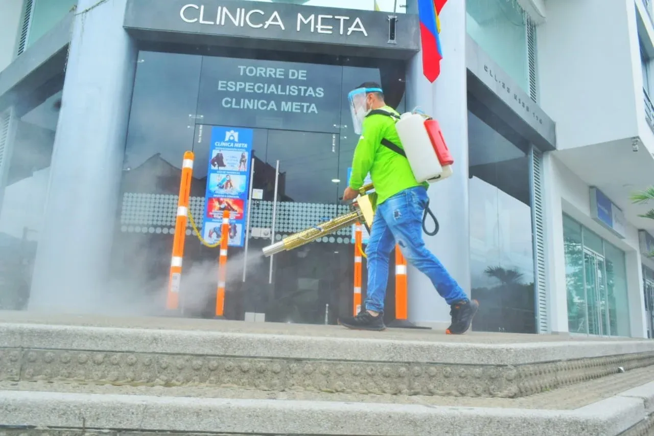 todo tipo de agentes contaminantes fueron eliminados de las superficies de áreas comunes de alto flujo de personas en Villavicencio