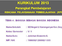 RPP Kelas 5 SD  KK 2013 Semester 1 dan 2 Revisi 2018