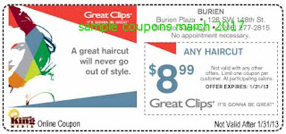 Great Clips coupons march