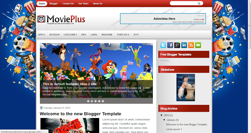 Movie Plus Blogger Template