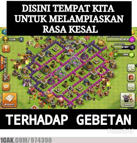 Kumpulan Gambar Meme Kata Kata Lucu COC Terbaru 2017