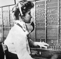 Telephone operator circa 1900