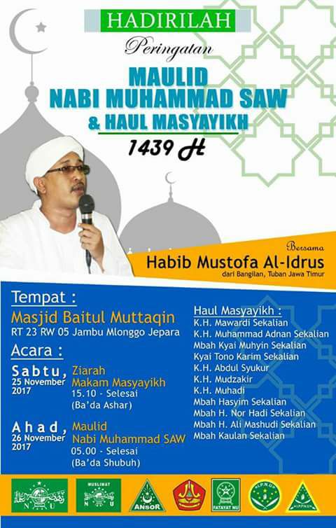 PERINGATAN MAULID NABI DI MASJID BAITUL MUTTAQIN