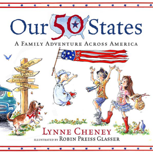 http://www.amazon.com/Our-50-States-Lynne-Cheney/dp/0689867174/ref=sr_1_1?s=books&ie=UTF8&qid=1457236200&sr=1-1&keywords=our+50+states+lynne+cheney