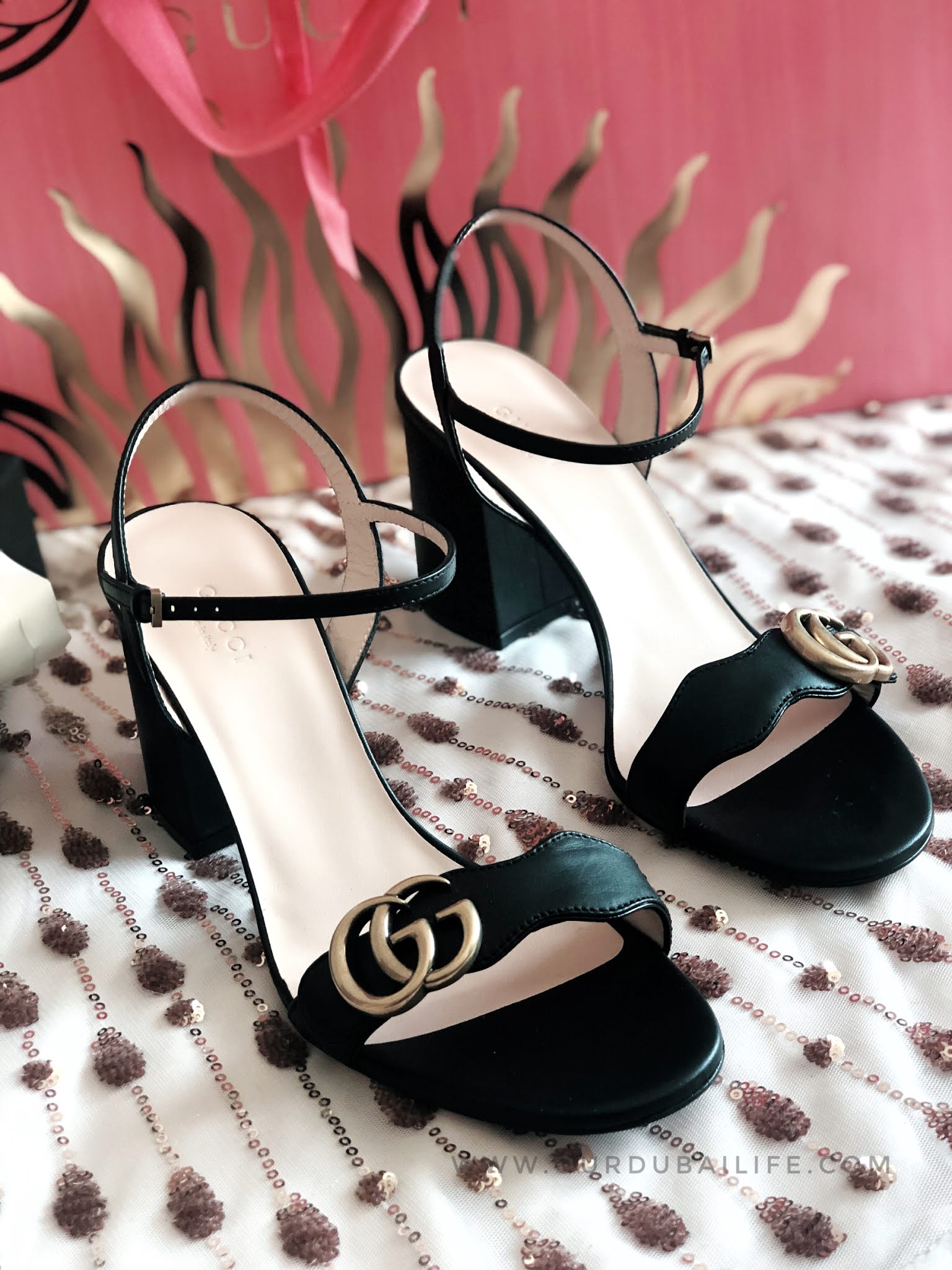 GUCCI MARMONT black sandals