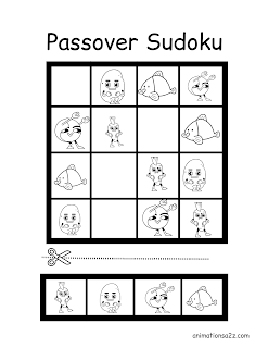 Passover Sudoku for kids