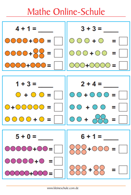 Matheaufgaben für 1. Klasse Grundschule 2019