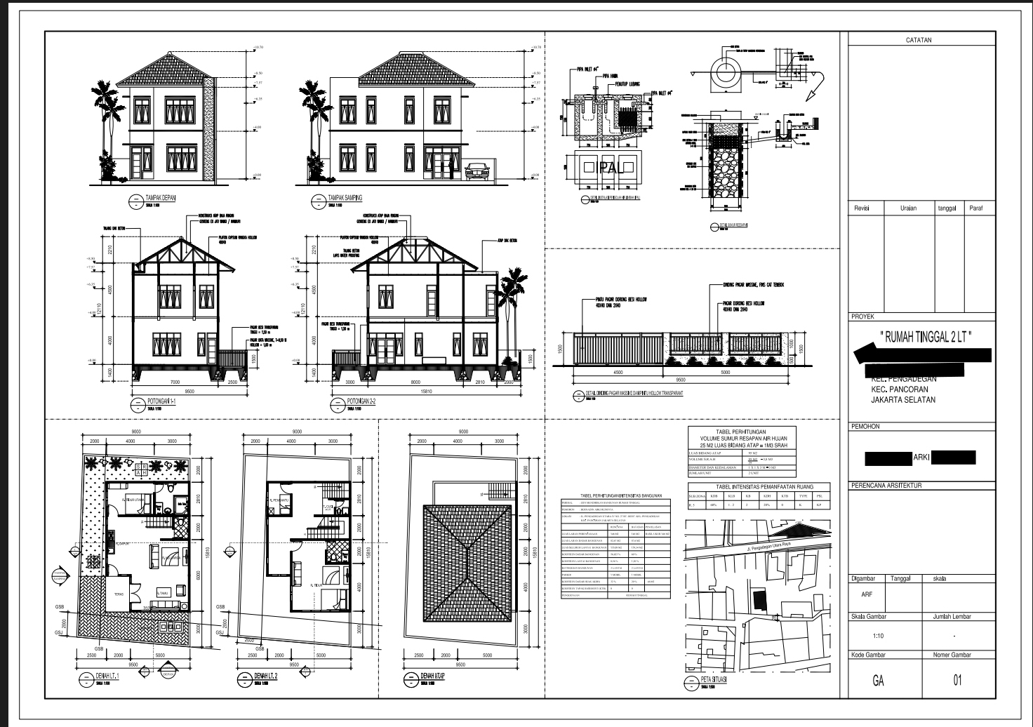 Contoh Denah Rumah Untuk Imb - Denah Rumah