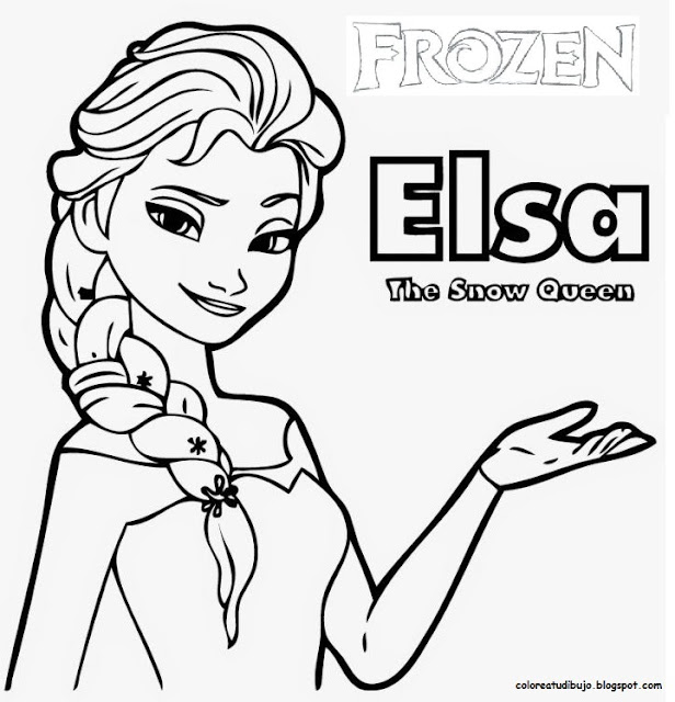 Elsa DE FROZEN , reina de la nieve para colorear
