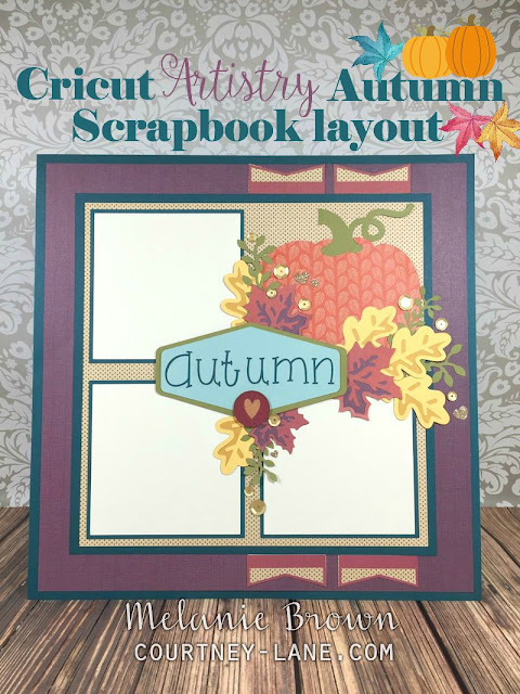 Cricut Artistry Autumn Scrapbook layout