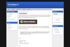 iTech Blog v2 3 columns Blogger Templates