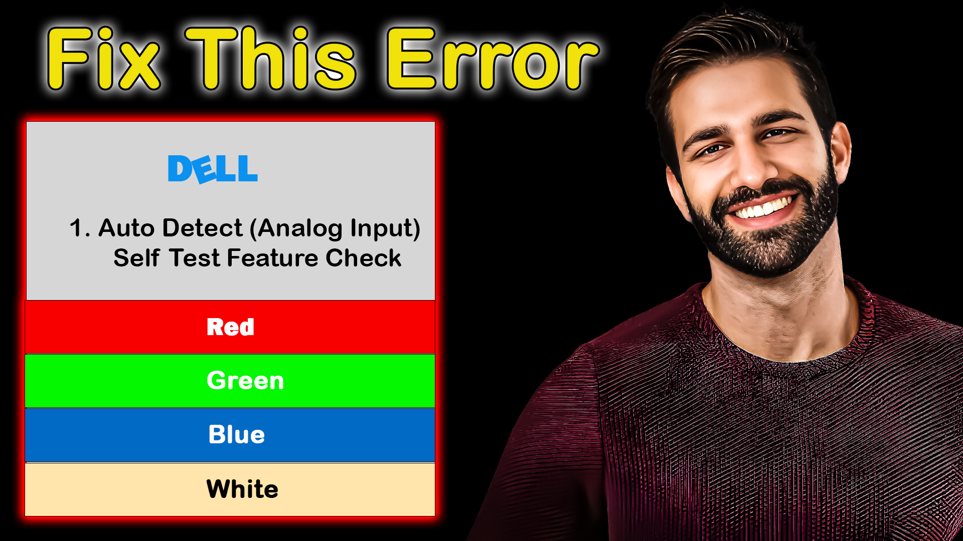 how to fix auto detect (analog input) cannot display this video mode | No Signal in monitor