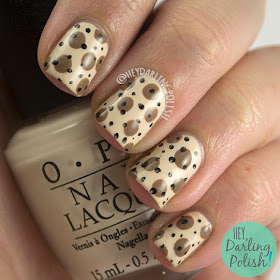 nails, nail art, nail polish, polka dots, dots, vintage, retro, hey darling polish, oh mon dieu part deux