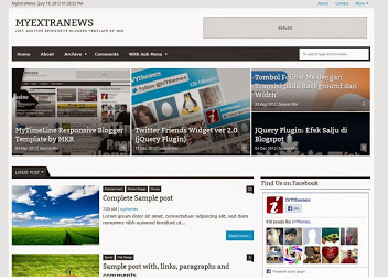 My Extra News Free Magazine Responsive SEO Blogger Template template-blog-gratis-seo-free-template