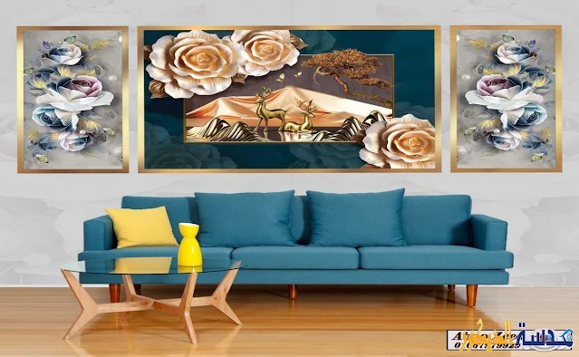 تصميم بانوهات مودرن من ورق الحائط لإضافة لمسة جمالية لغرف المعيشة