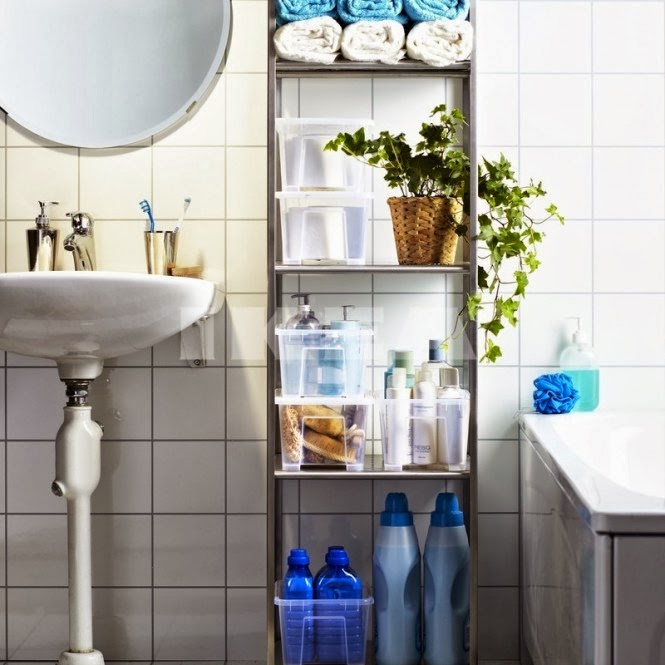 Saving Storage Solution Small IKEA Bathroom Design Ideas