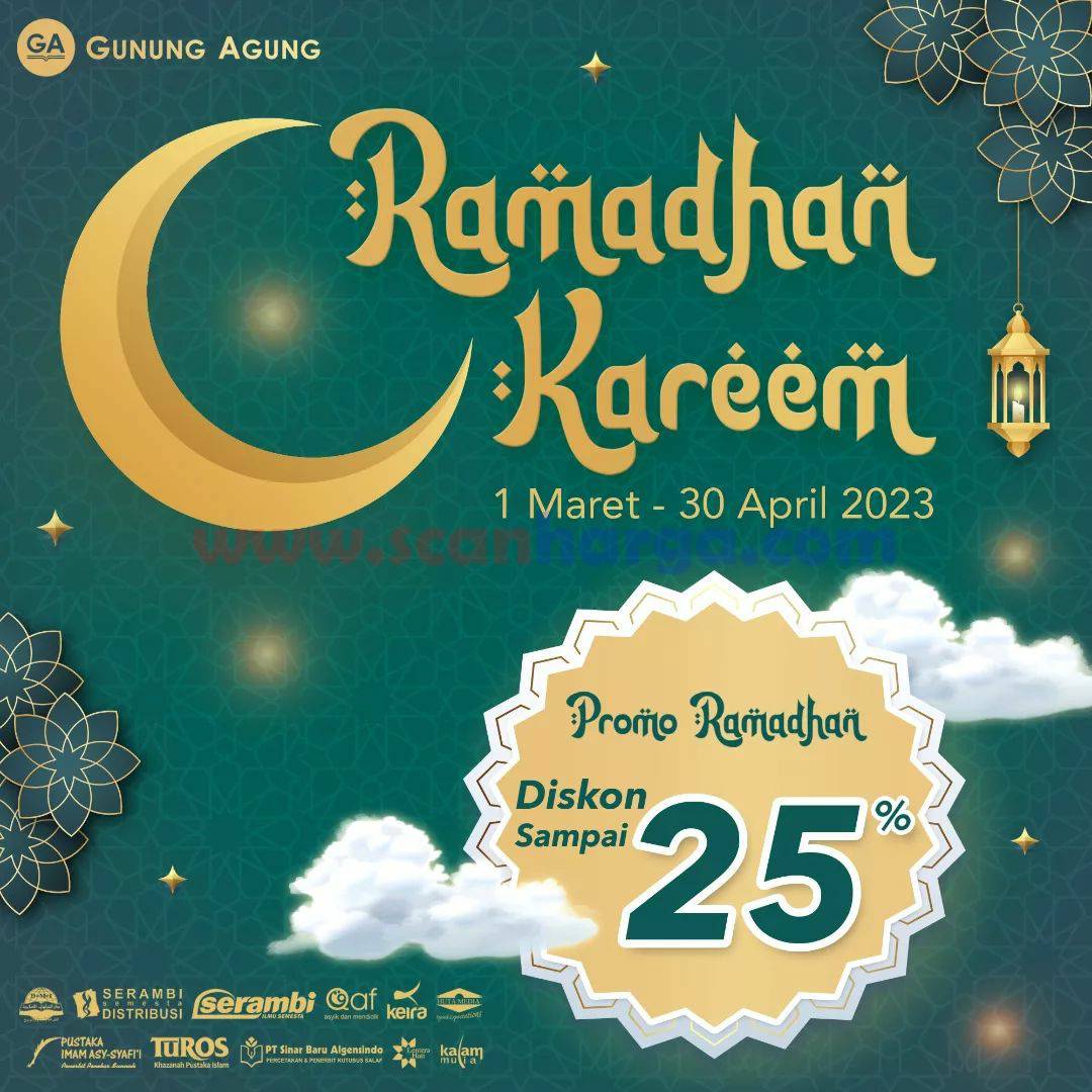 Promo GUNUNG AGUNG Ramadhan Kareem Diskon 25%