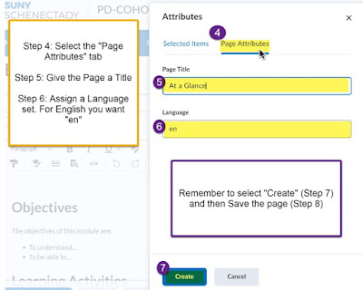 Figure 3 - Steps 4-7 how to add the title and language set