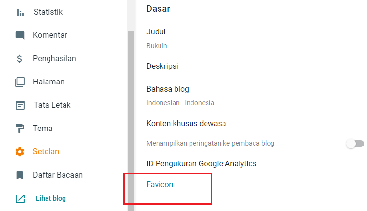 Cara Memasang Favicon di Blogger