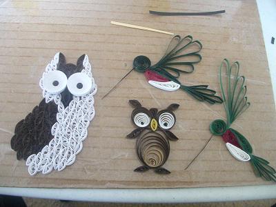 paper quilling birds design ideas