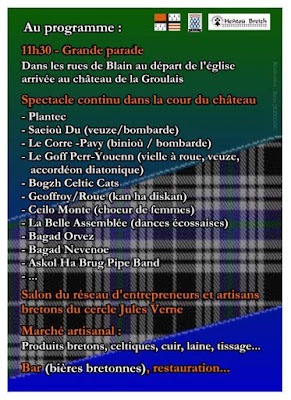 programme Breizh Tartan Deiz - pipe bands, bagads, concerts rock celtique punk folk, danses écossaises, Fest deiz, marché artisanal