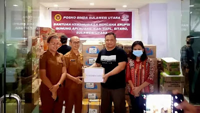 Puskesmas Sario Salurkan Bantuan Kemanusiaan bagi Pengungsi Gunung Ruang melalui Posko Binda Sulut