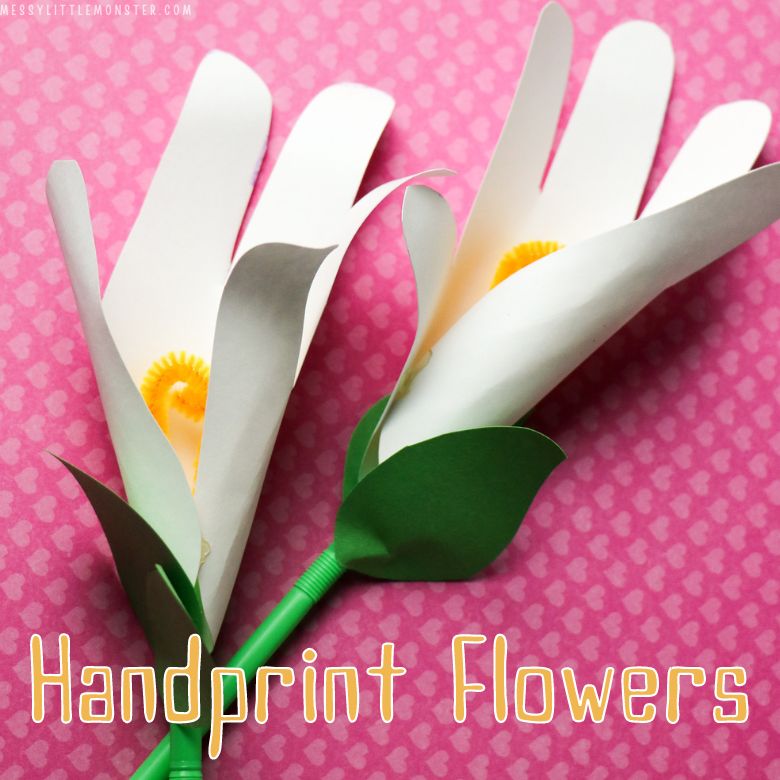 handprint flowers - preschool mothers day craft