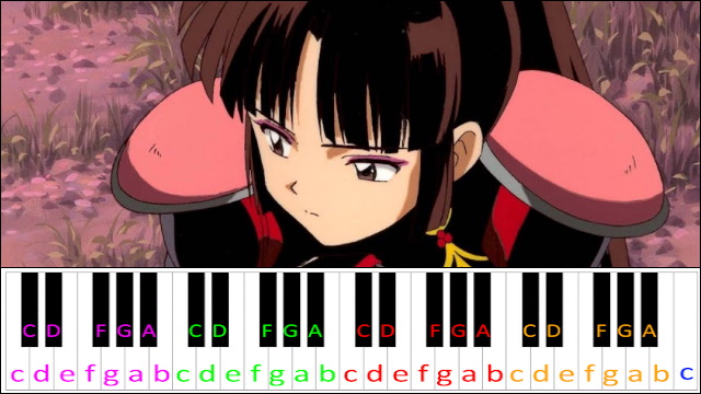 Sango's Theme (InuYasha) Piano / Keyboard Easy Letter Notes for Beginners