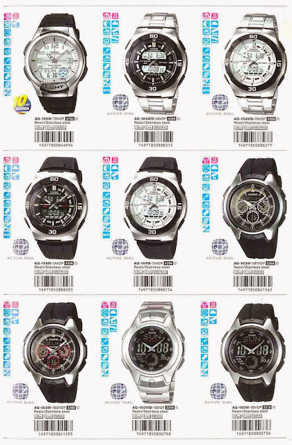 jam tangan casio Analog Digital Combination aq-164w