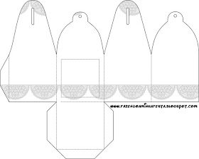 Caja para Cupcakes o Golosinas de Encaje Plateado. 