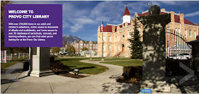 screen grab of Provo City Library webpage