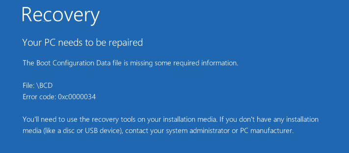 Sửa lỗi 'Boot Configuration Data file is missing' trong Windows 10