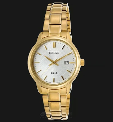 Seiko Classic SUR744P1 Neo Silver Dial Gold Stainless Steel Strap