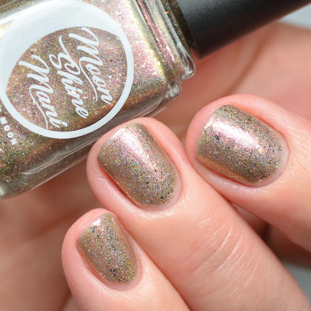 holographic champagne nail polish swatch