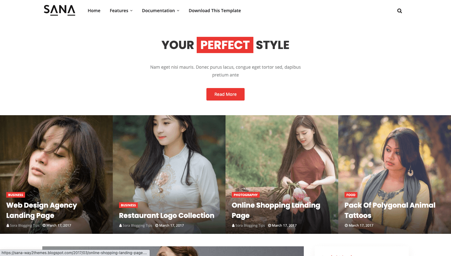 Sana v1.0 - Responsive News & Magazine Blogger Template
