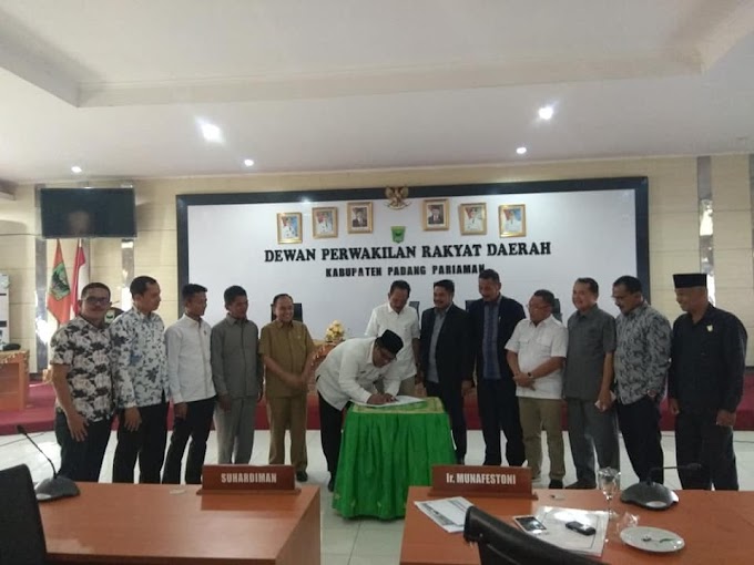 Akhirnya LKPJ Bupati Diterima DPRD Padang Pariaman