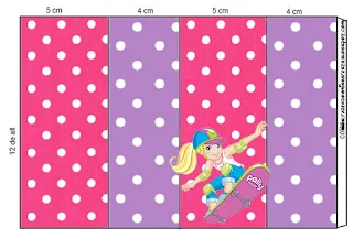 Polly Pocket in Pink and Purple Free Printable Labels.