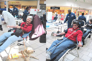 Audrey, Jesse, and Laurel at blood drive