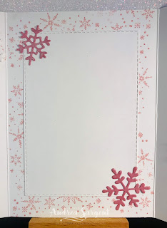 Stampin Up, Andrea Sargent, Christmas, 2019, Just Add Ink Challenge, Feels Like Frost, Frosted Foliage, Trifold card, Shaker card, Frosted Frames