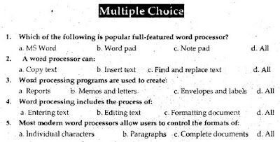 1st Year Computer Chapter 8 MCQs Solved pdf - ICS Part 1