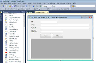 Cara Hapus Data Didalam Database Dengan VB .Net 2010