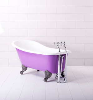 Albion Bath Co - Neptune Slipper Bath Painted Purple